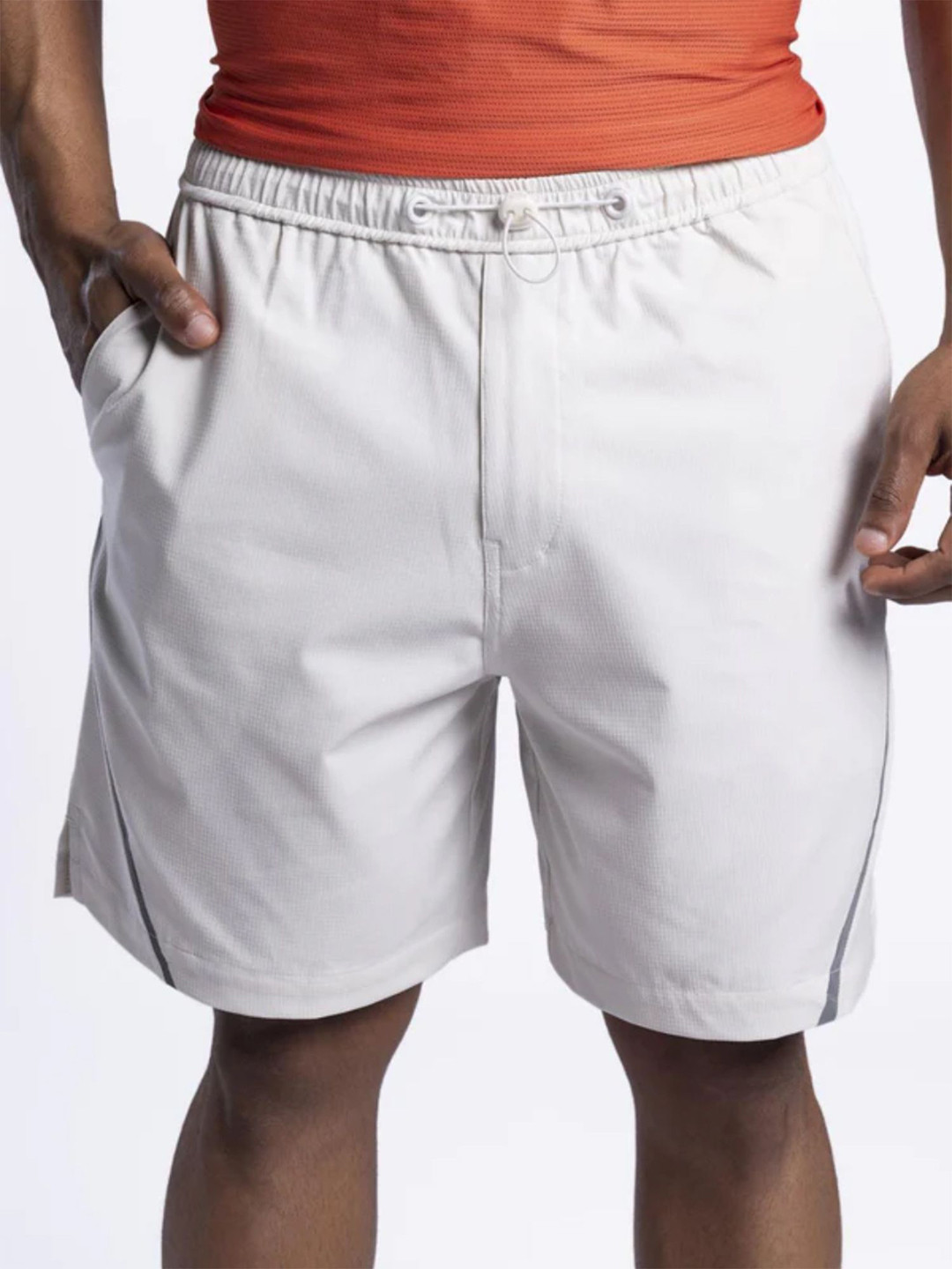 Xalt Life Men Textured Antimicrobial Technology Quad Stretch Athletic Sports Shorts