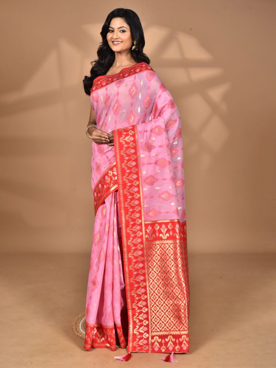 Morchari Ethnic Motifs Woven Desgin Zari Saree with Stitched Blouse