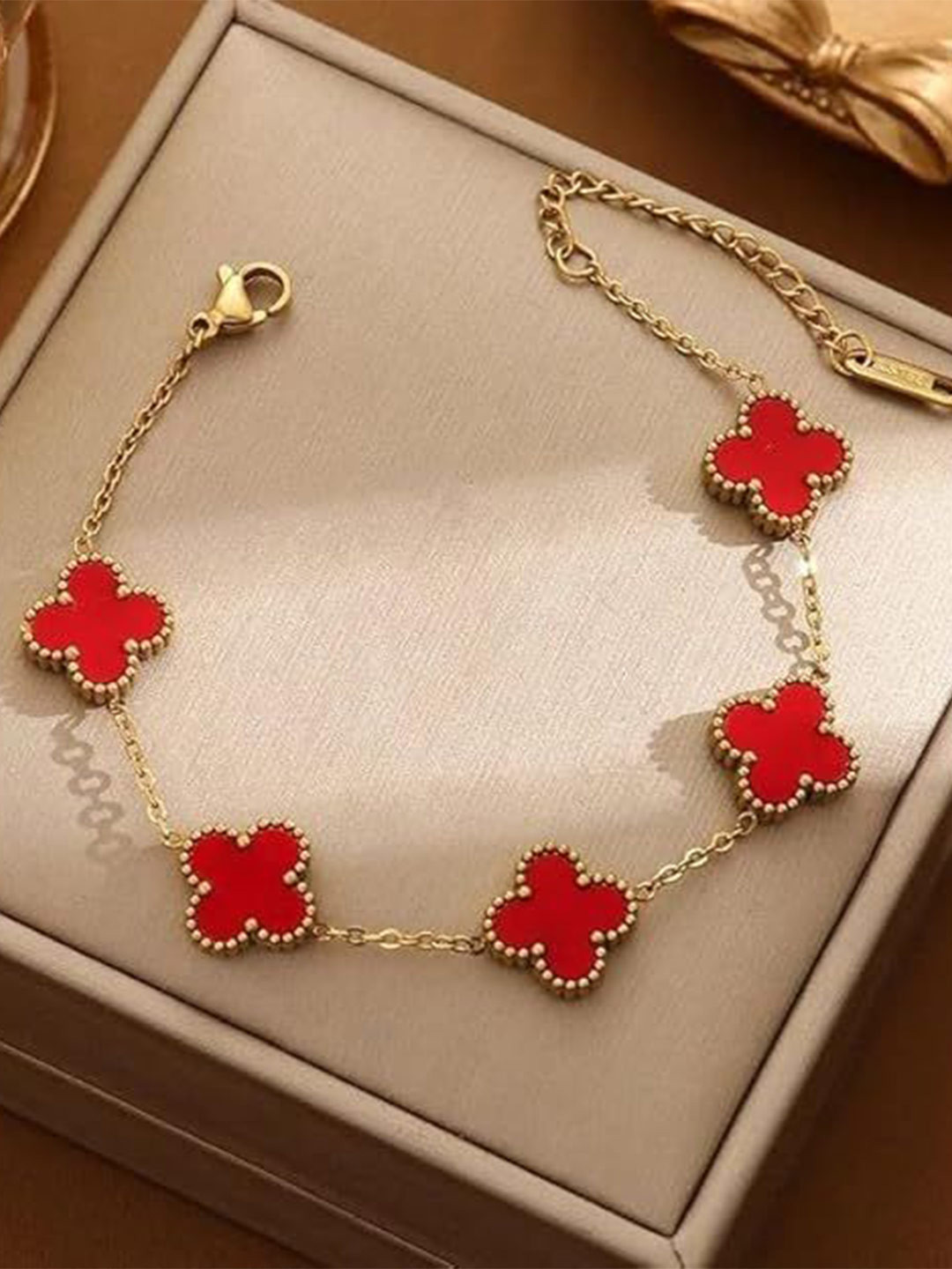 STYOLLO Women Enamelled Gold-Plated Charm Bracelet