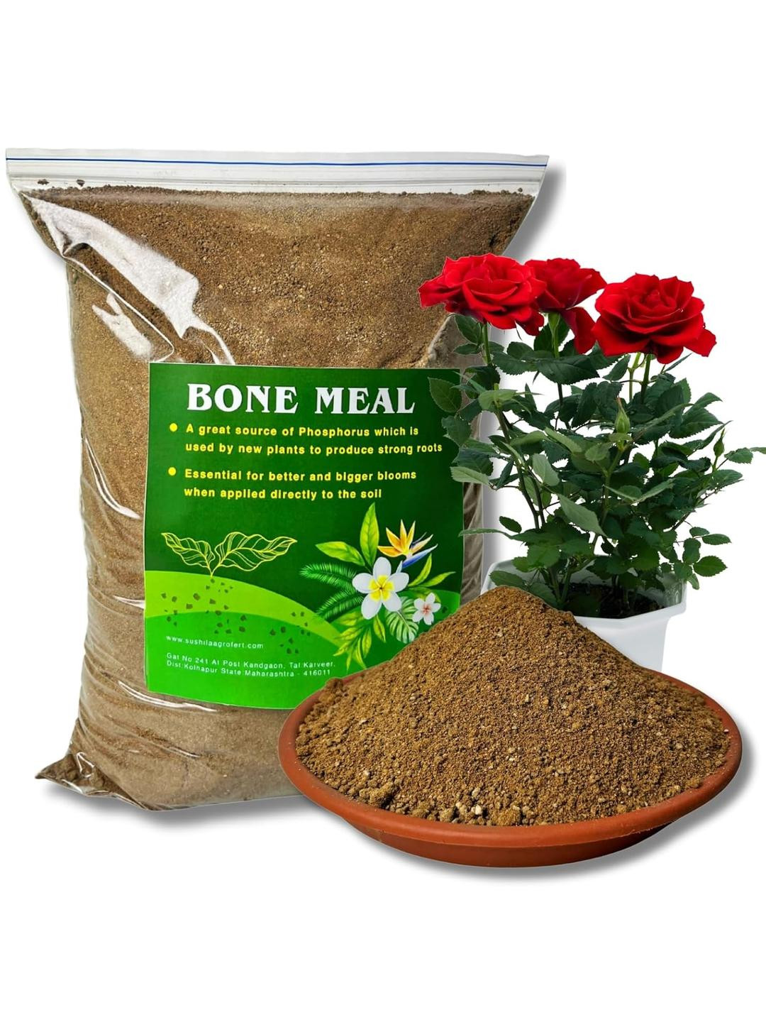 SUSHILA AGROFERT Brown 1 Kg Of Bone Meal Garden Accessory