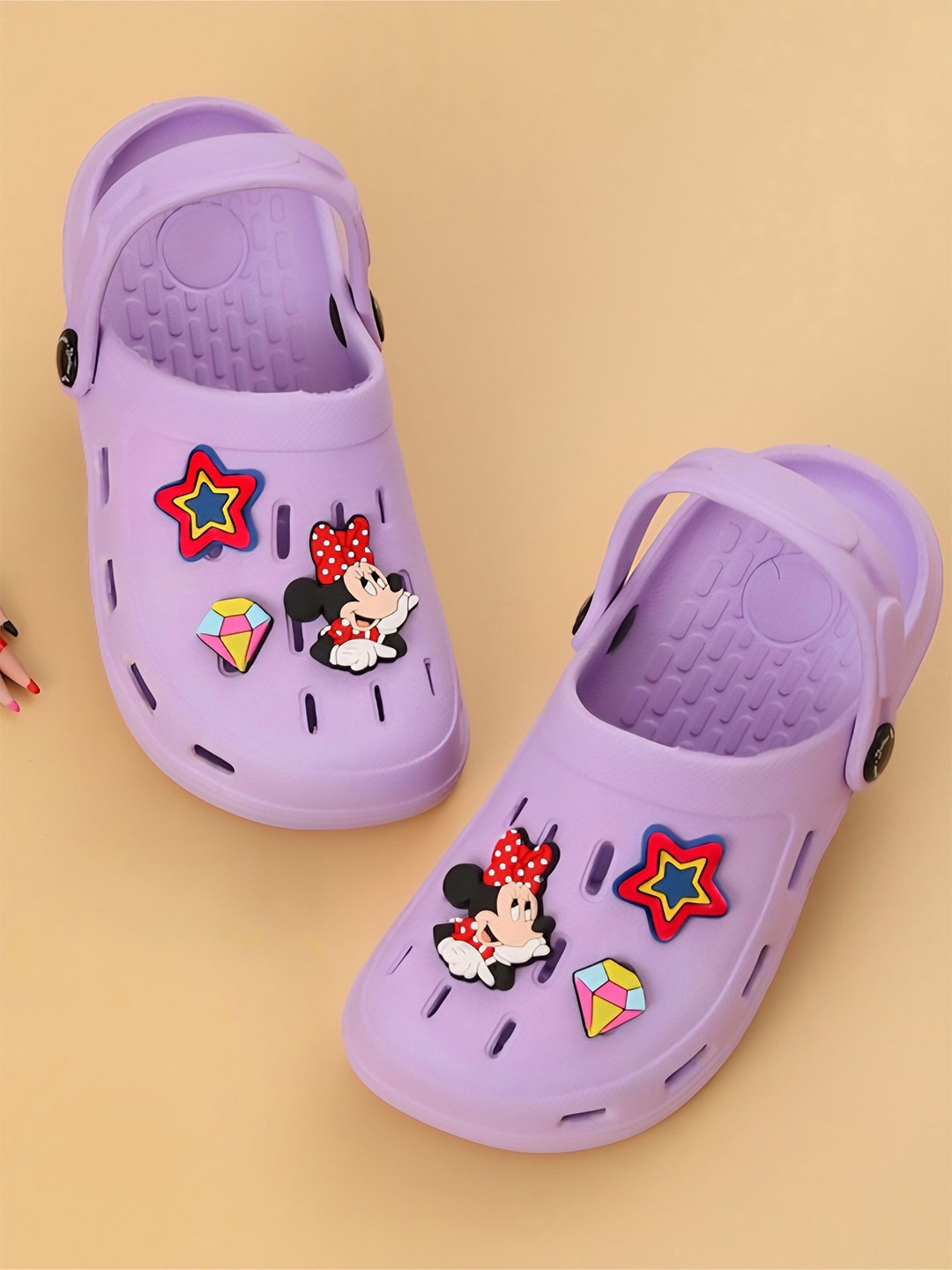 Disney By Yellow Bee Girls Minnie Mouse Rubber Clogs