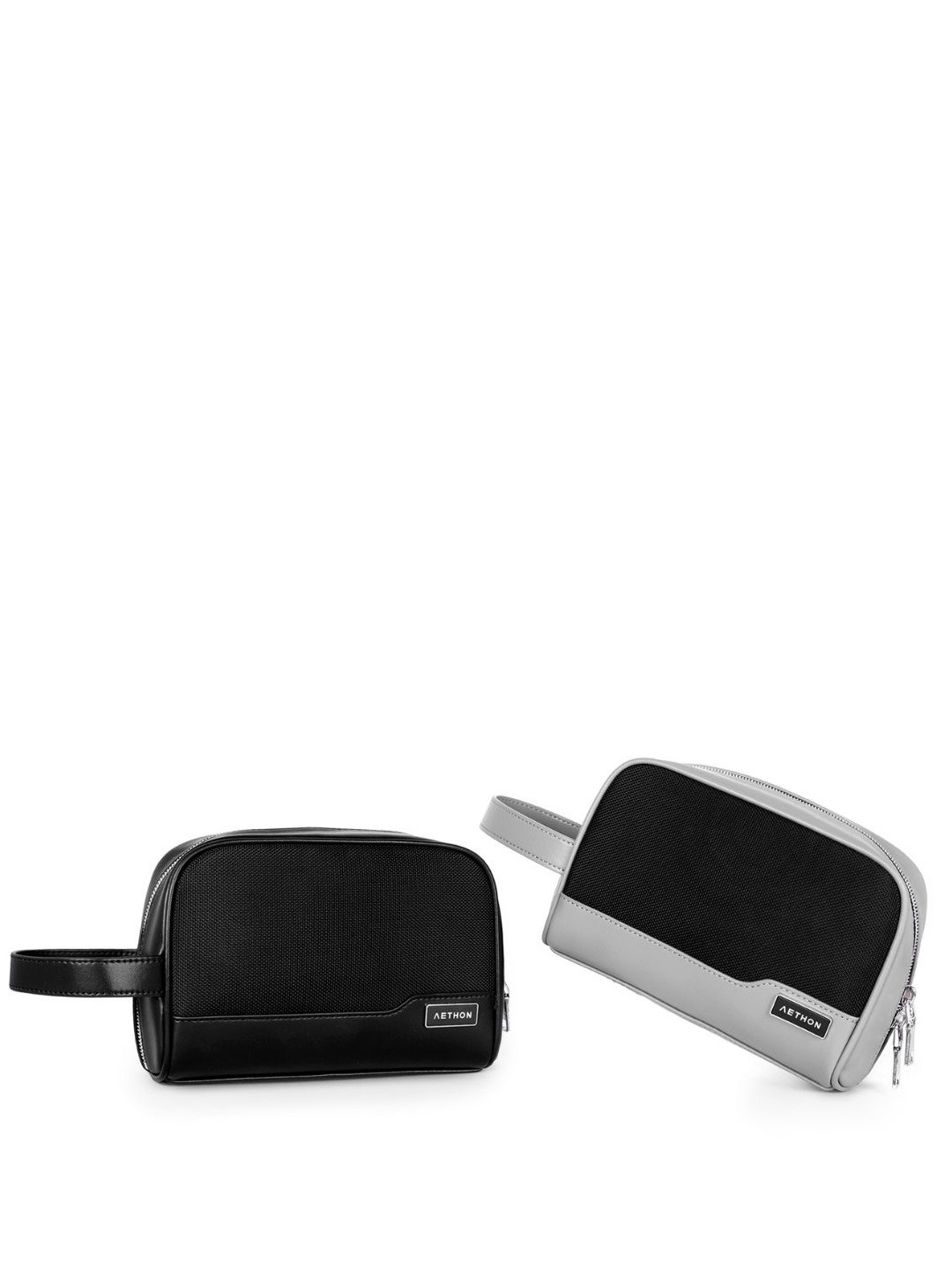 Aethon Women Textured Leather Makeup Pouch