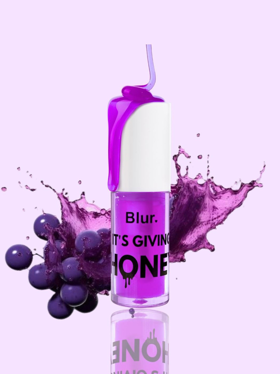 BLUR INDIA It's Giving Honey Juicy Lip Oil With Hyaluronic Acid - 3.5ml - Grape (Amethyst)
