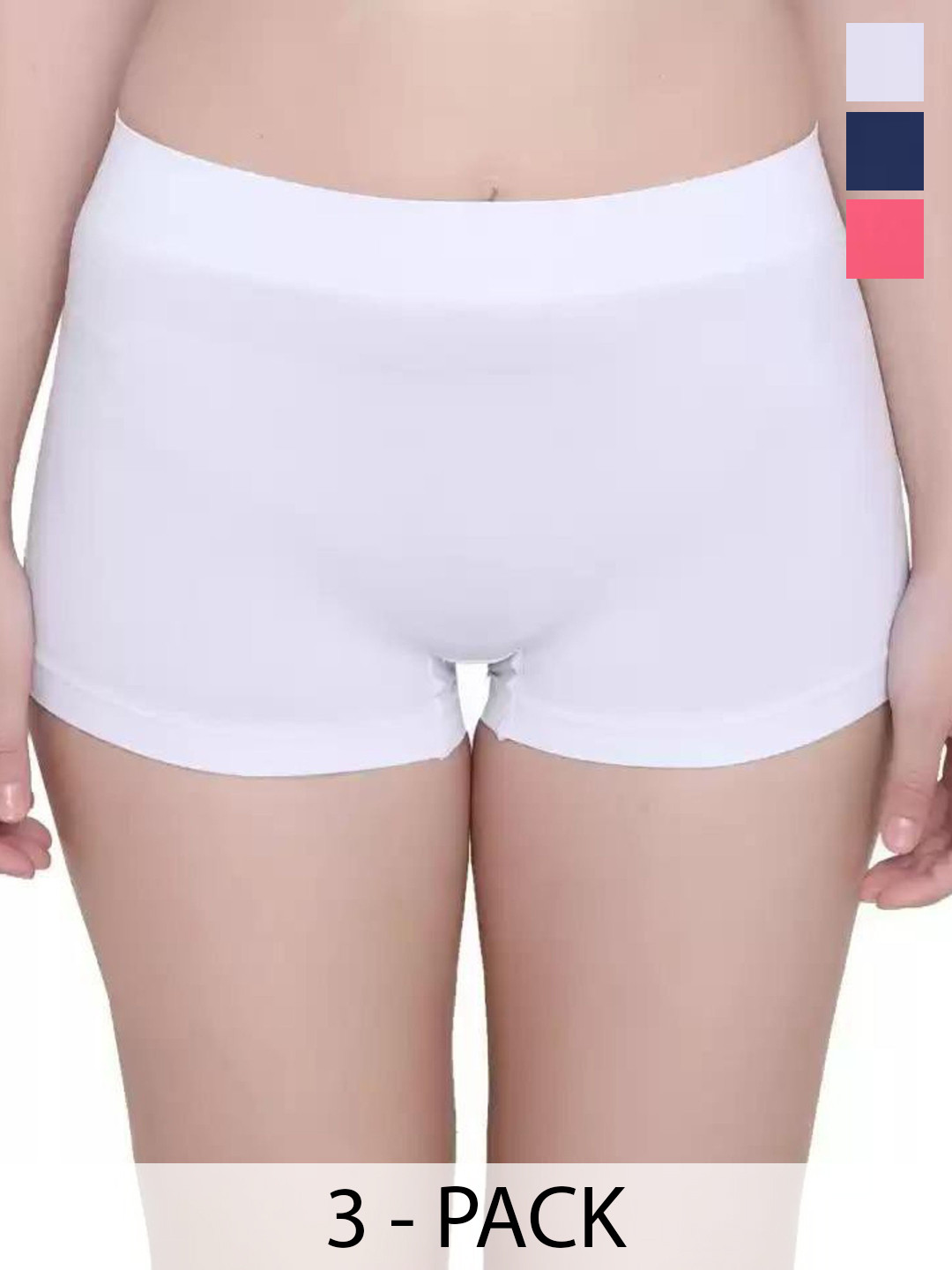 DHANDAI FASHION Pack Of 3 Mid-Rise Boys Shorts Briefs Boy Short Full P(Mo-2+CB-3)BluGjrWht