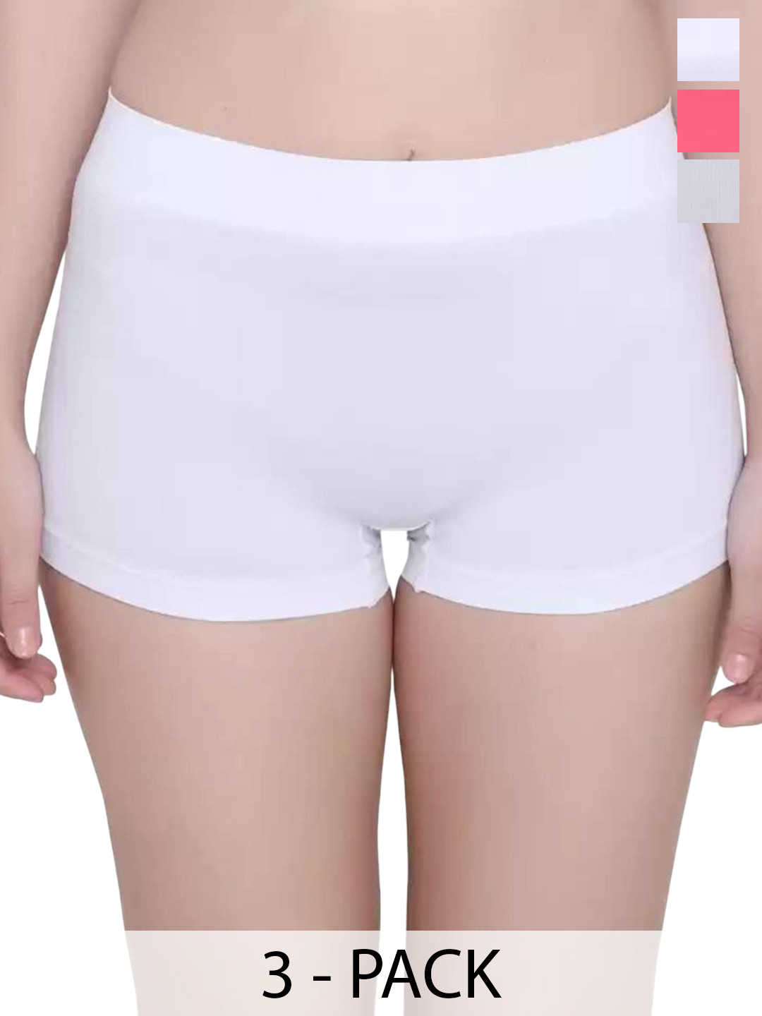 DHANDAI FASHION Pack Of 2 Mid-Rise Boys Shorts Boy Short Full P(Mo-2+CB-3)GjrGreWht