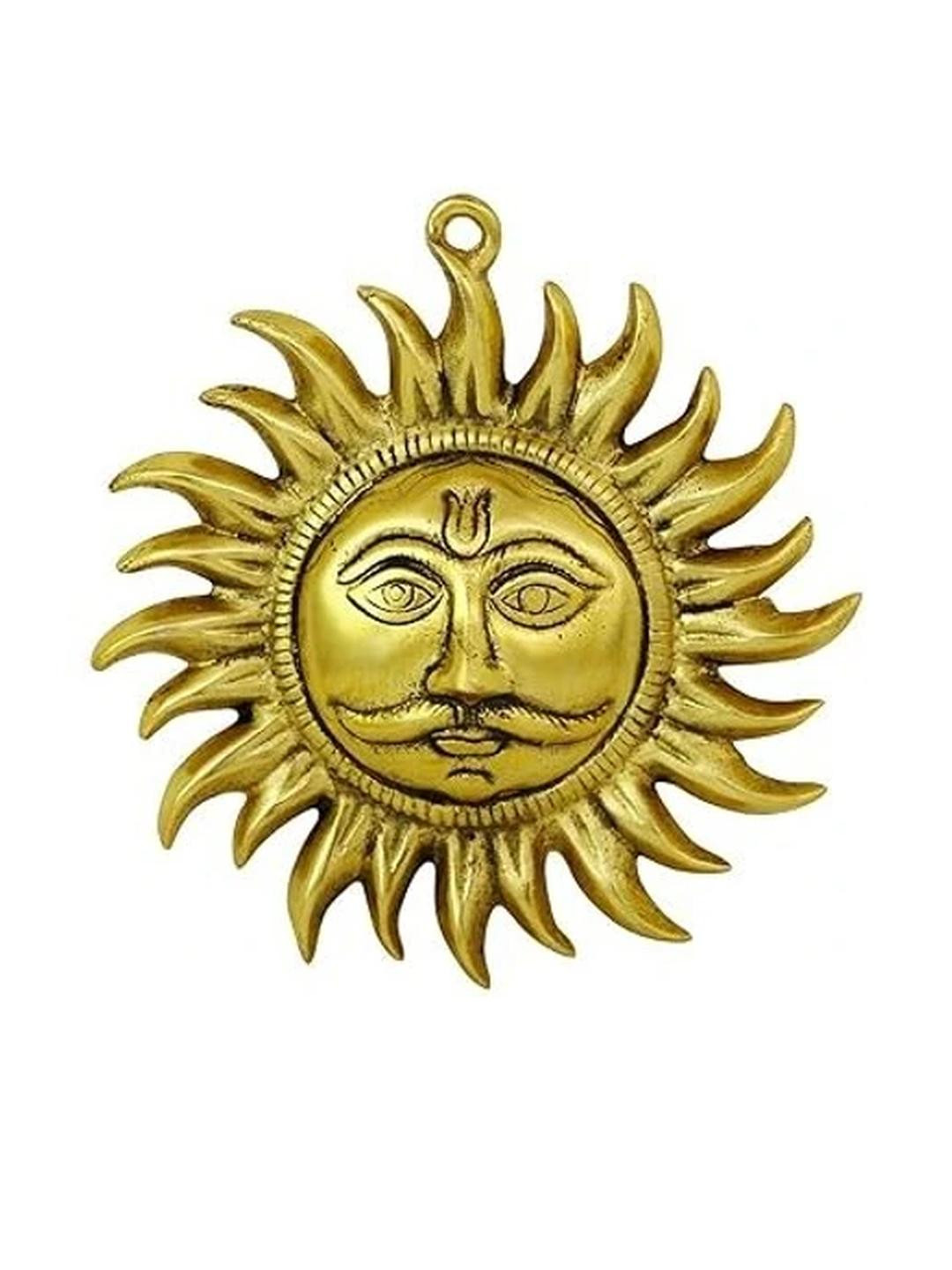 ASTRO-D Gold Toned Metal Sun Paradise Wall Hanging