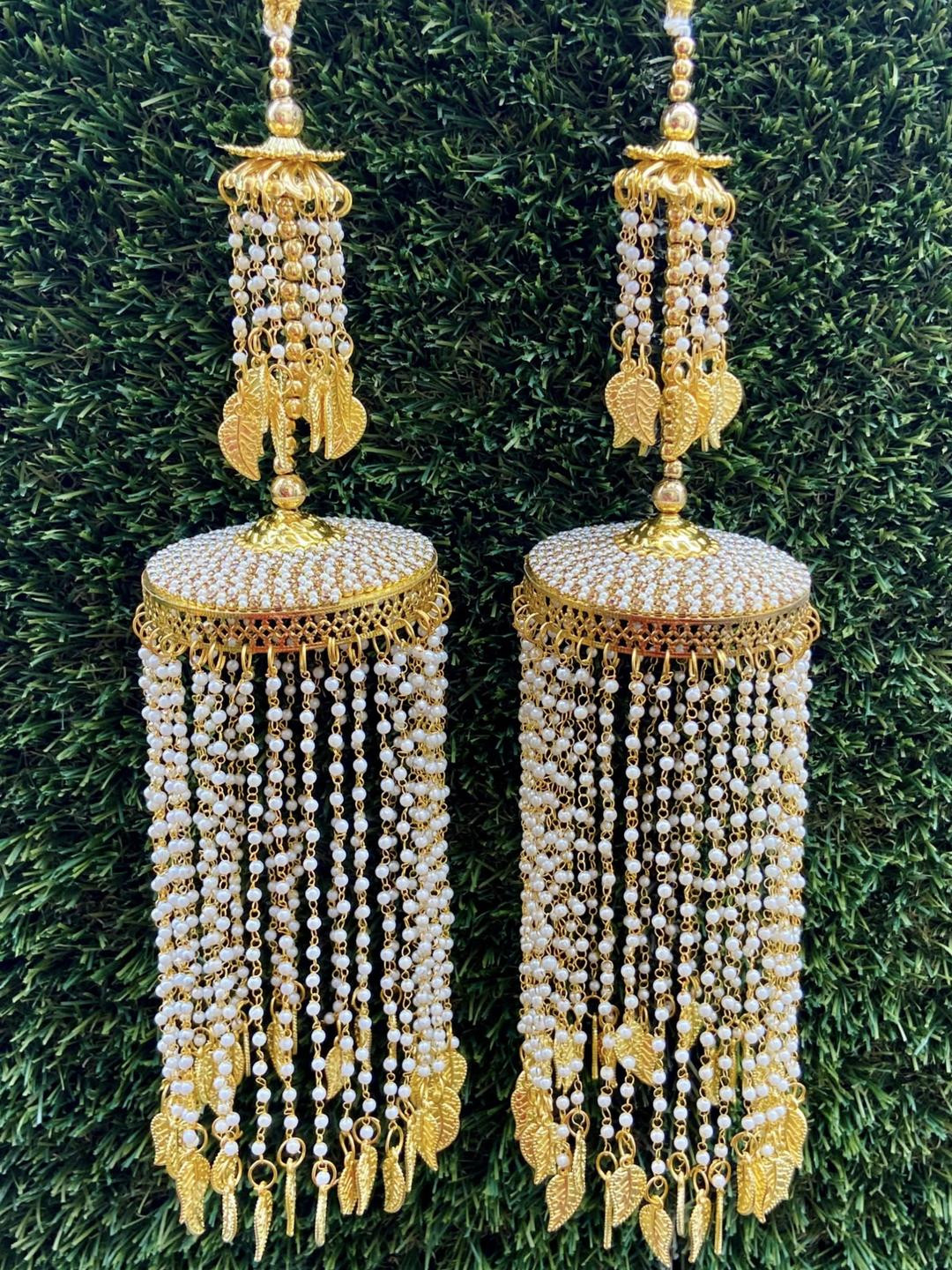 Pehnava by JC Women Gold-Plated Pearls Bridal Kaleeras
