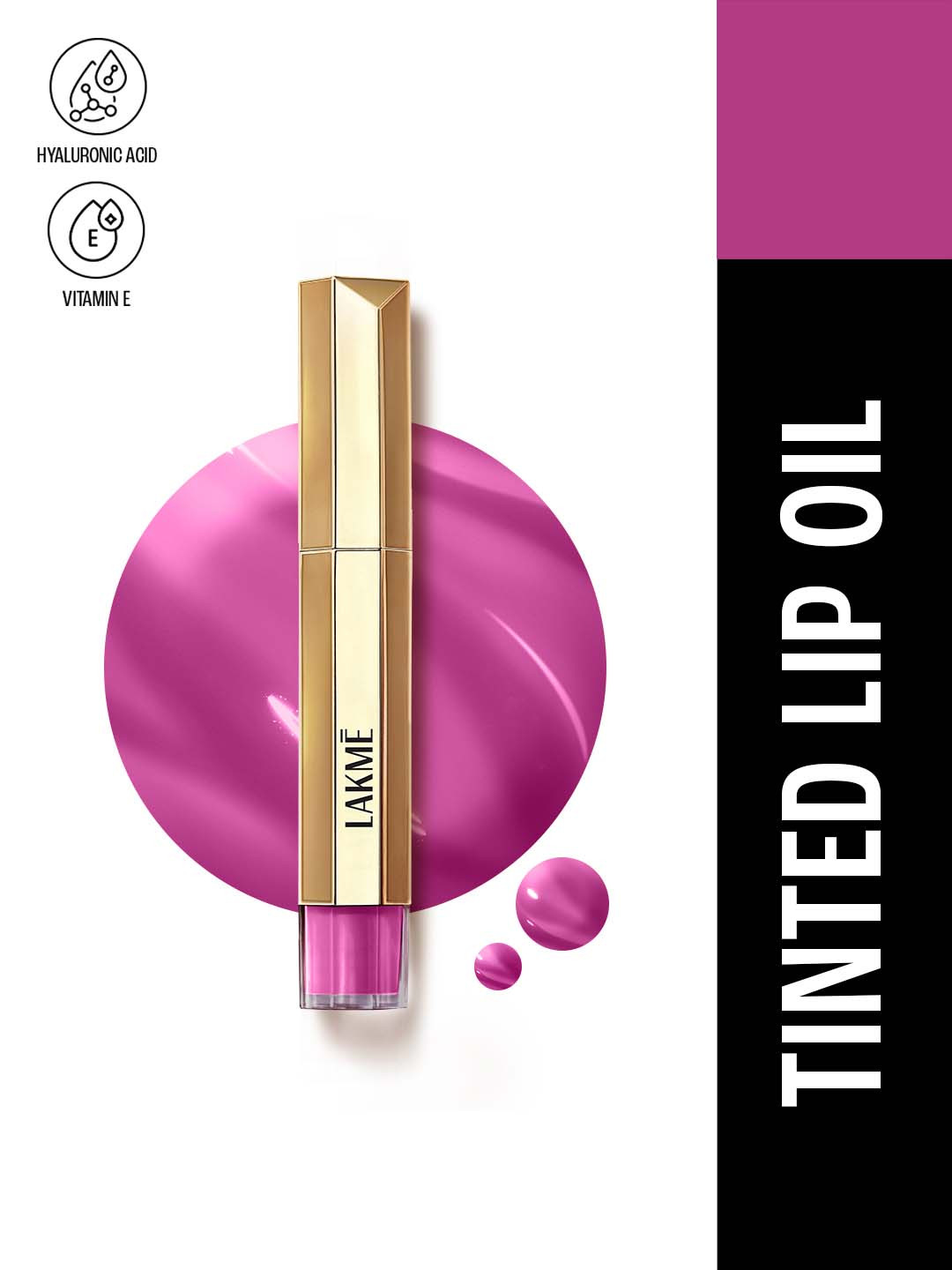 Lakme 9to5 Overtime Shine Tinted Lip Oil Gloss With Almond Oil 5.3ml - Violet Vixen