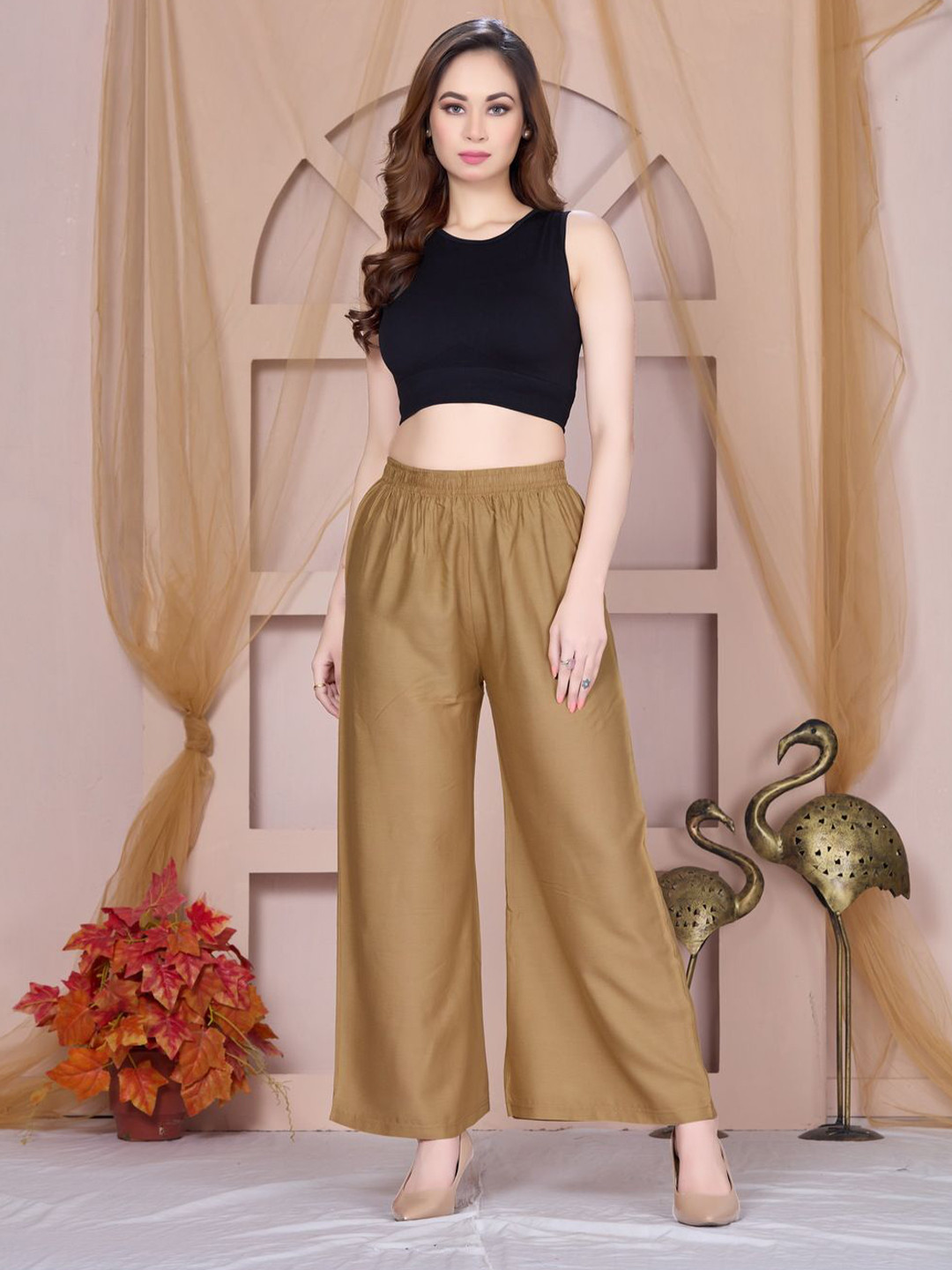 Vivika Women Wide Leg Palazzos with Pockets
