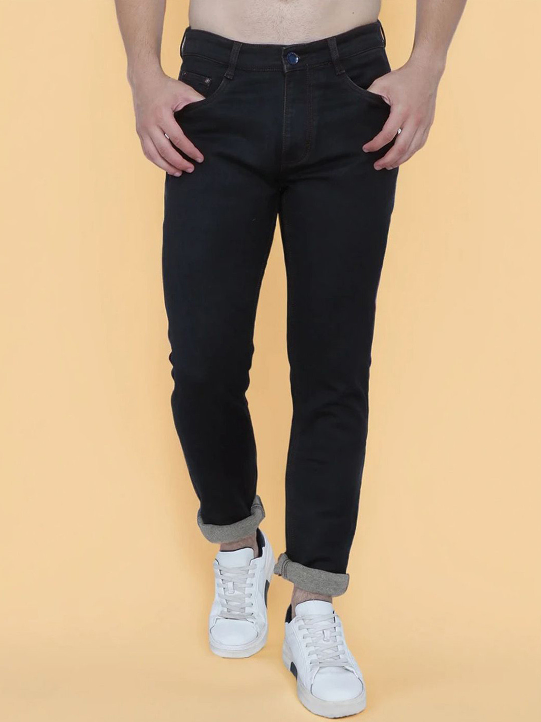 AWACK Men Comfort Heavy Count Stretchable Pure Cotton Denim Regular Fit Jeans