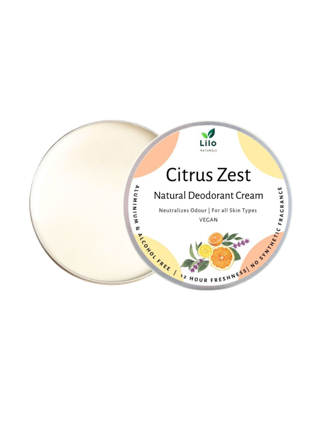 Lilo Naturals Citrus Zest Natural Deodorant Cream Enriched With Shea Butter - 30 g