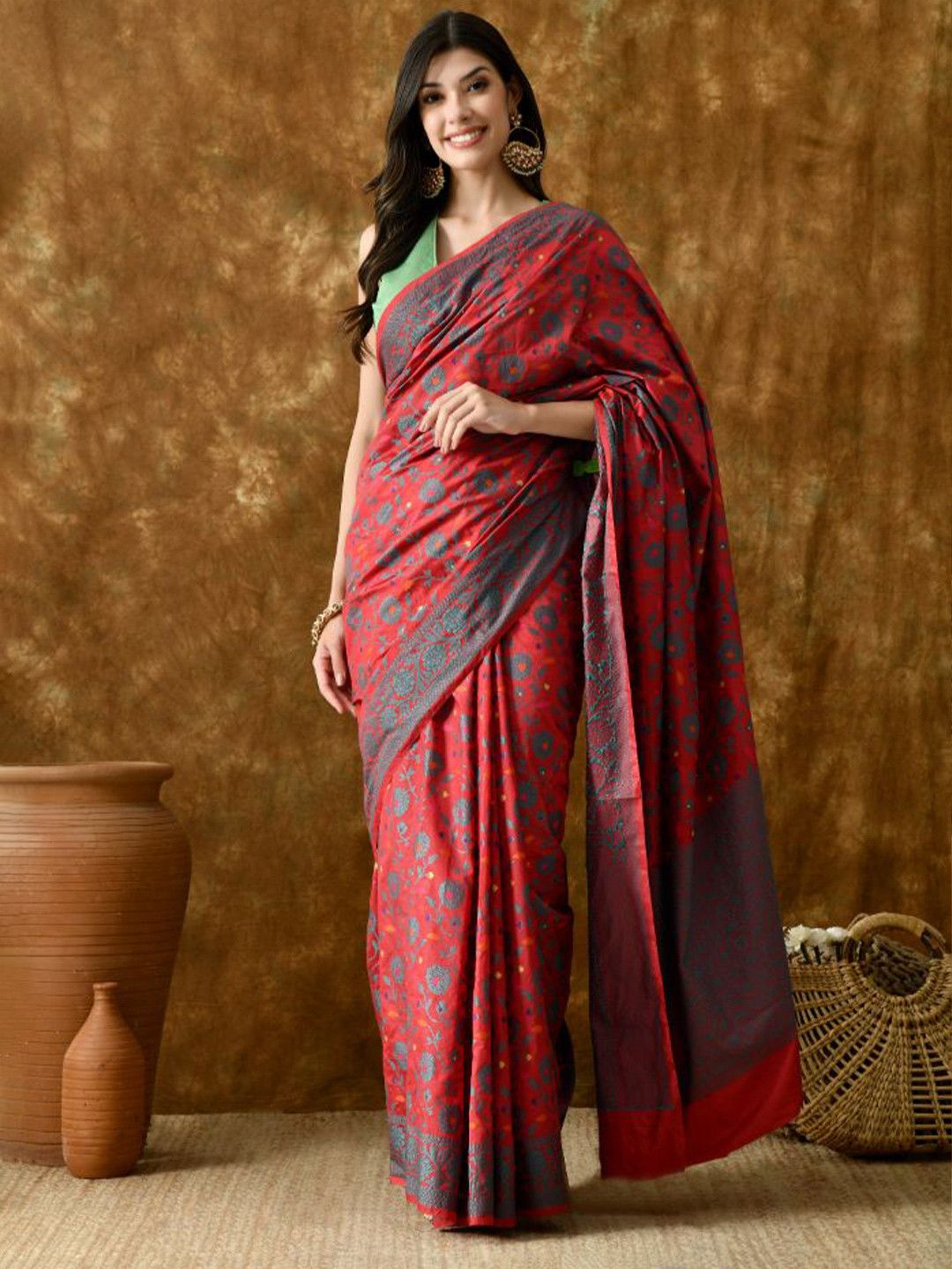 THE WEAVERS SHOP BY RAAVI Women Traditional Banarasi Saree