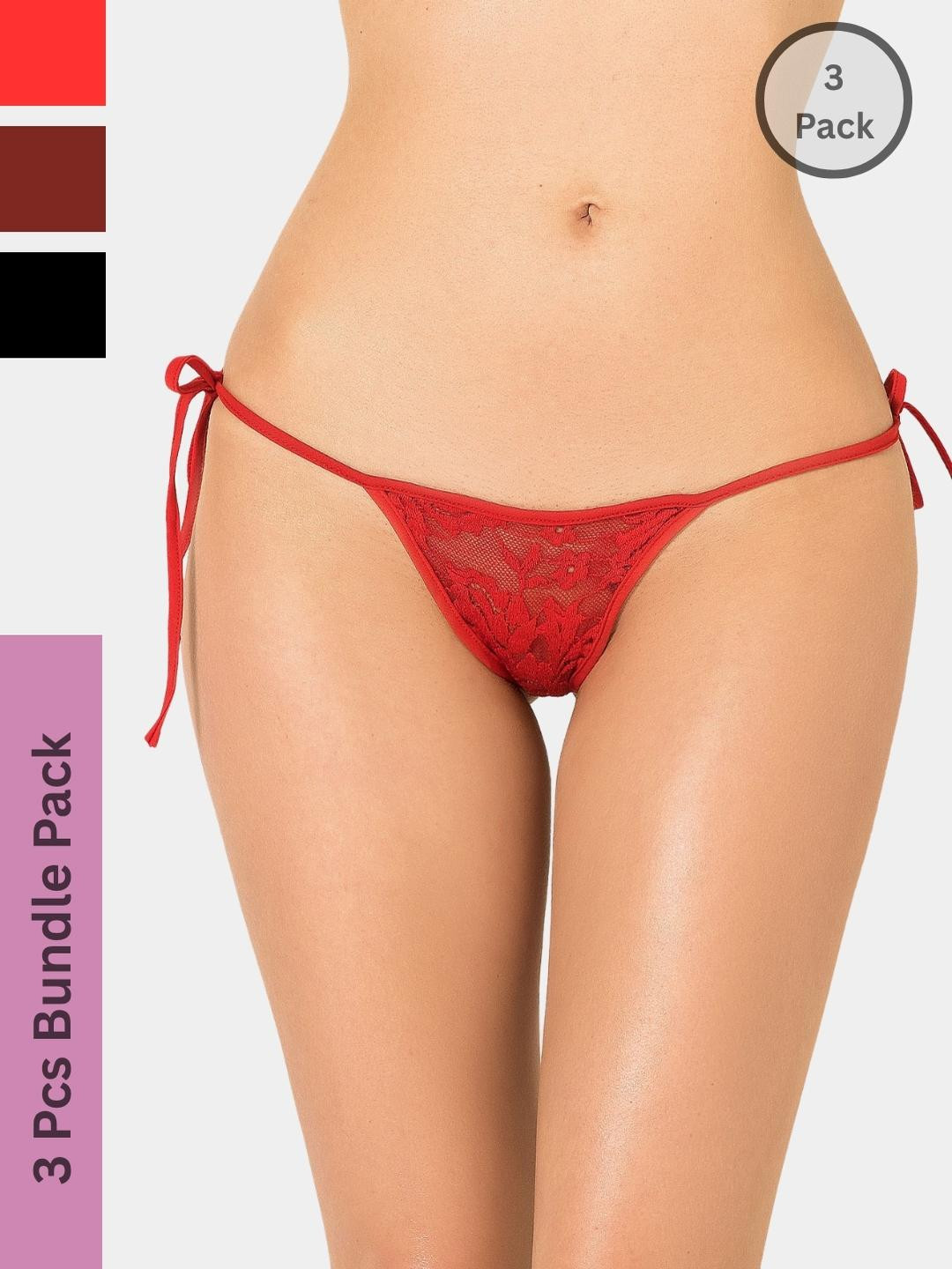 ZERJAMA Women Red Briefs
