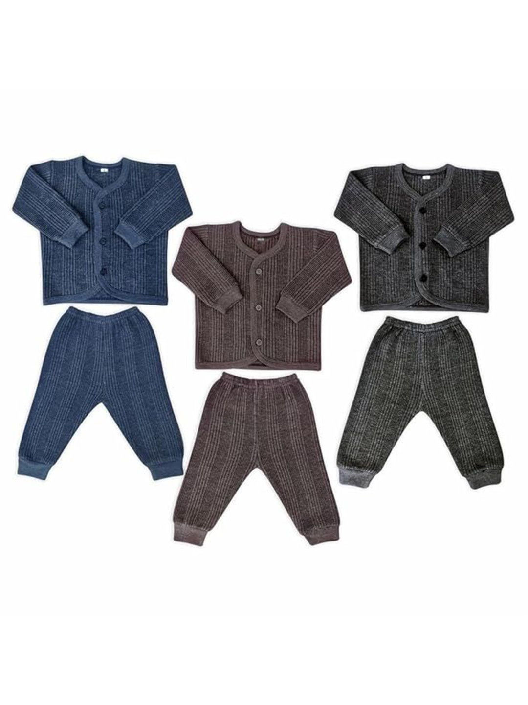 KIDS & BEBS Kids Pack Of 3 Wool Thermal Set