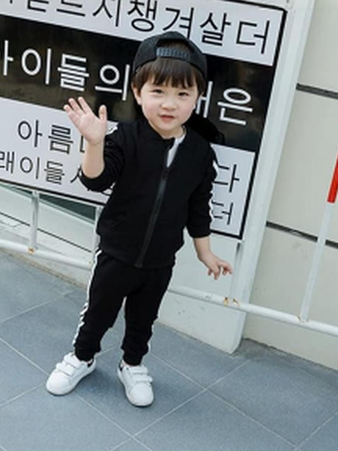 YK Kids Black Clothing Set