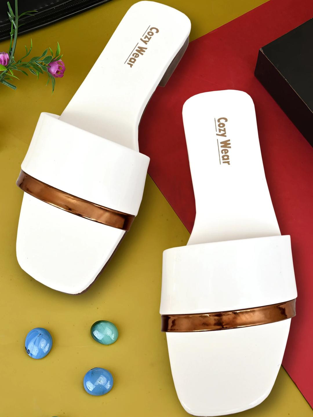 Cozy Wear Women Flats (White , 9)