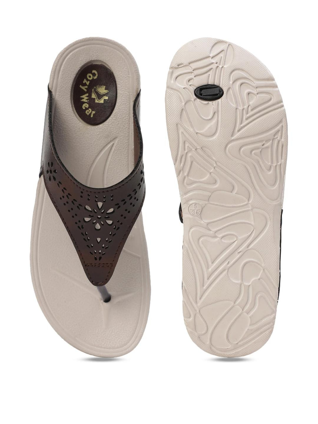 Cozy Wear Women Heels (Brown , 6)