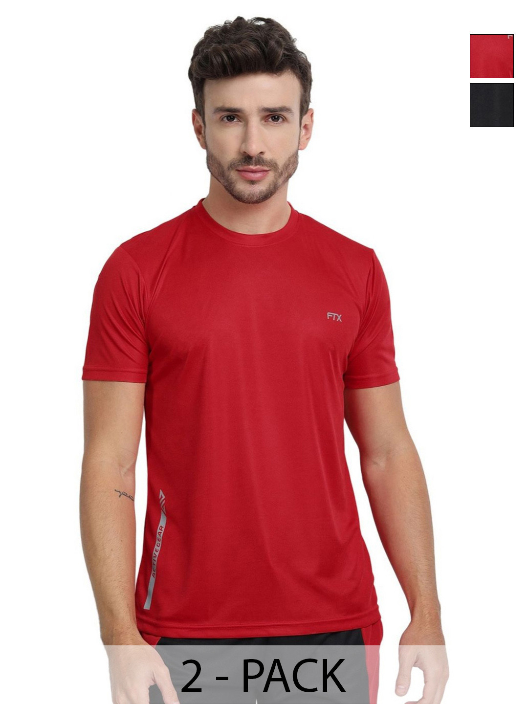 FTX Pack Of 2 Round Neck Dri-FIT T-Shirts