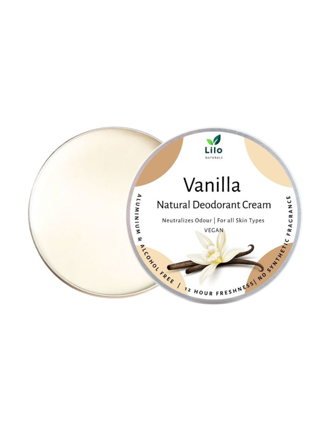 Lilo Naturals Vanilla Natural Deodorant Cream Enriched With Shea Butter - 30 g