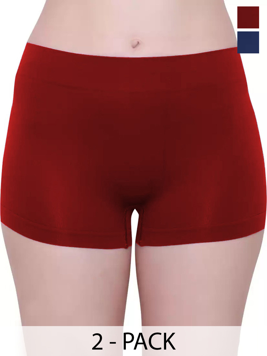 DHANDAI FASHION Pack Of 2 Mid-Rise Boys Shorts Briefs Boy Short Full P(Mo-2+CB-2)BluMrn