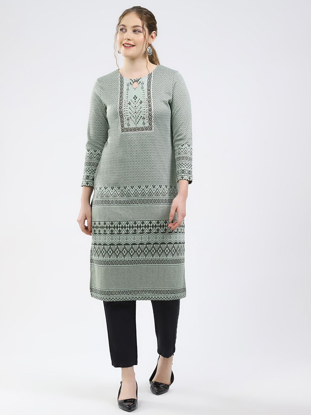 Monte Carlo Women Ethnic Motifs Printed Daily Straight Kurta