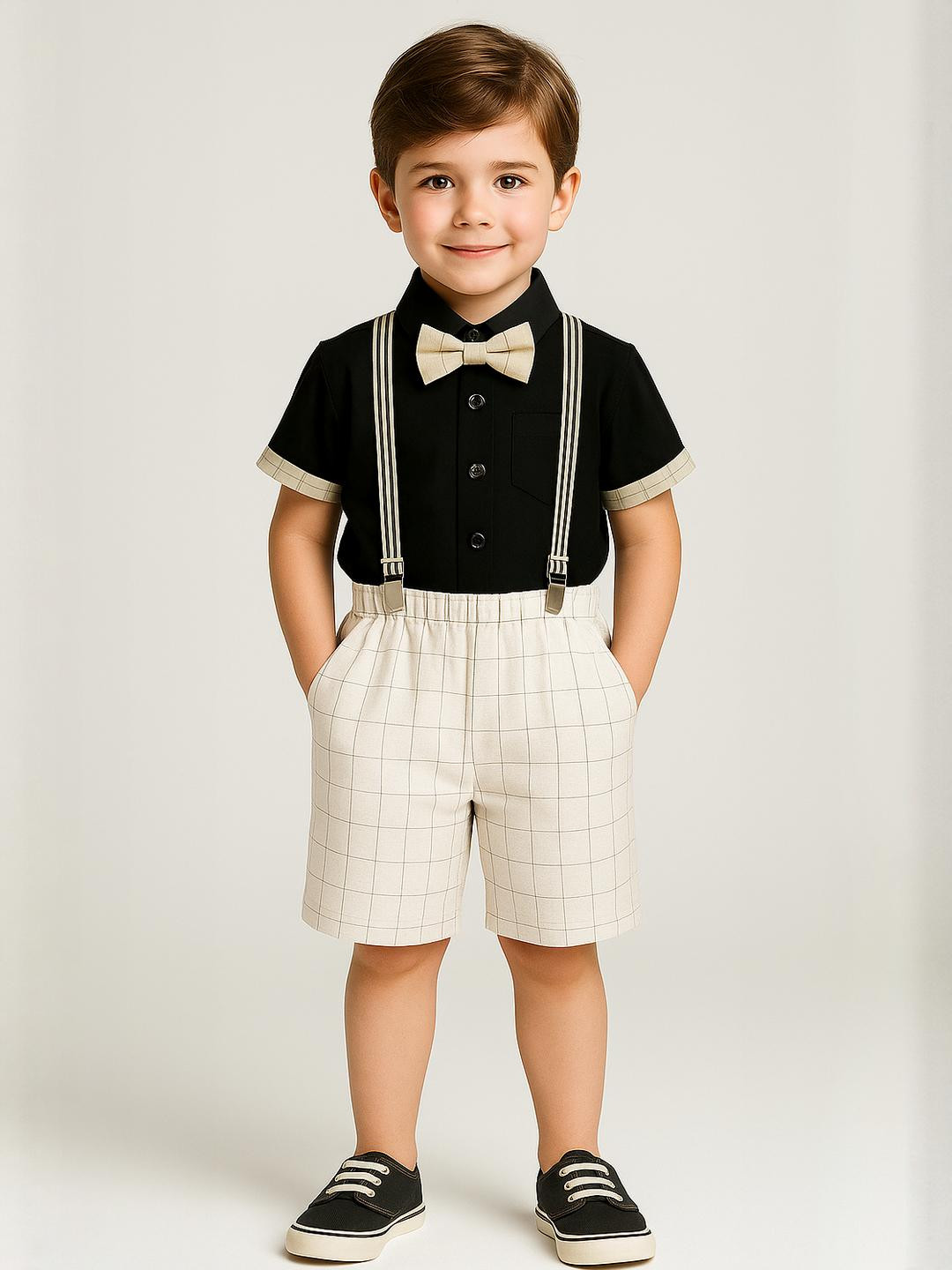 TOGEPI Kids-Boys Grey Clothing Set