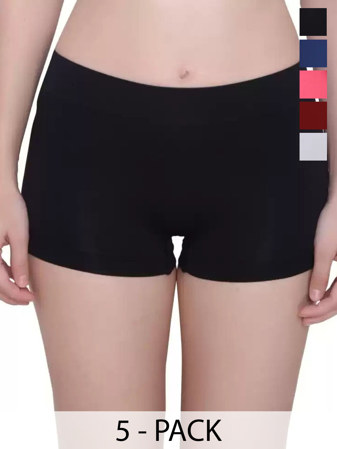 DHANDAI FASHION Pack Of 5 Boys Shorts Briefs Boy Short Full P(Mo-2+CB-5)BlkBluGjrGreMrn