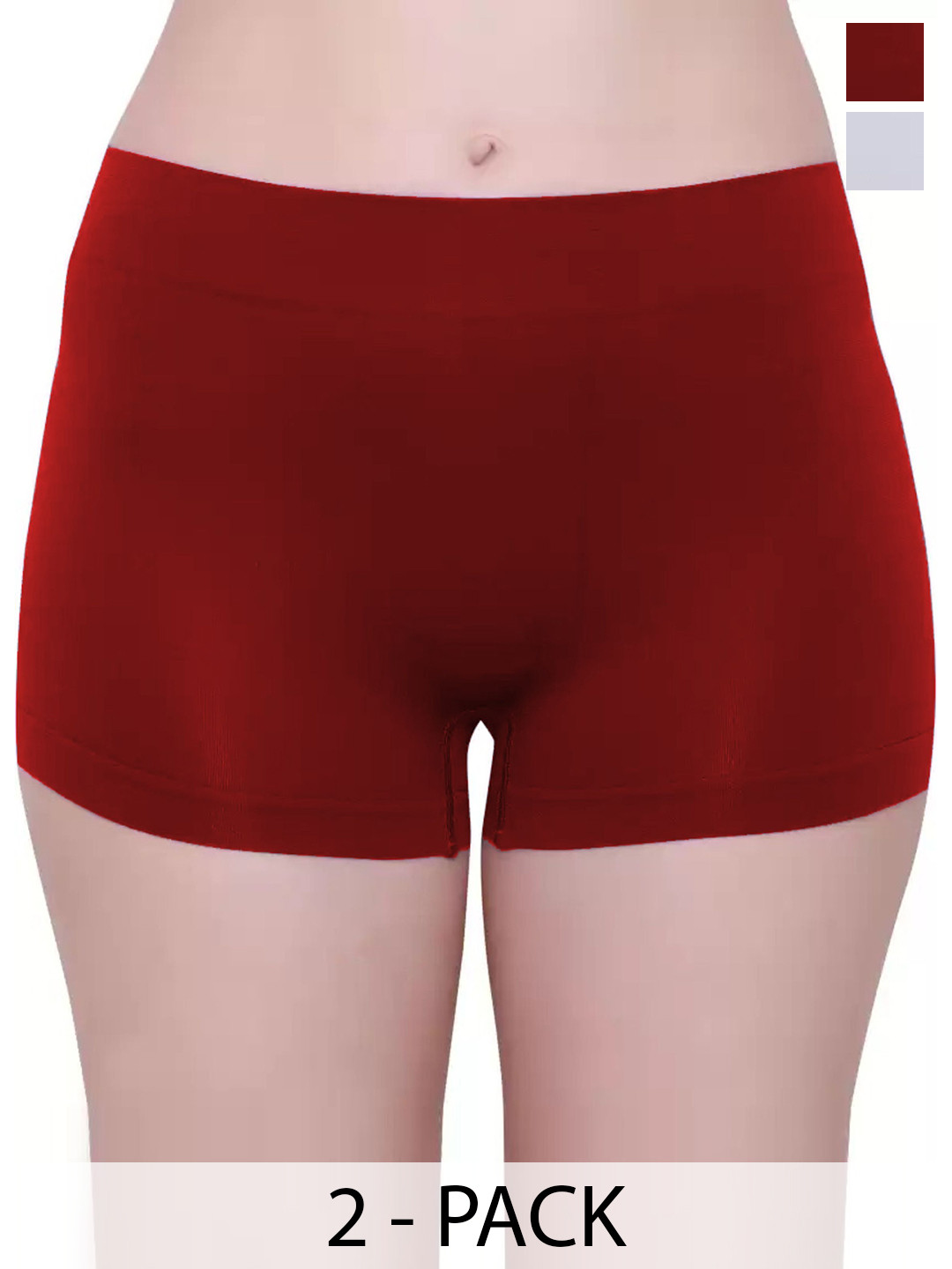 DHANDAI FASHION Pack Of 2 Mid-Rise Boys Shorts Briefs Boy Short Full P(Mo-2+CB-2)GreMrn