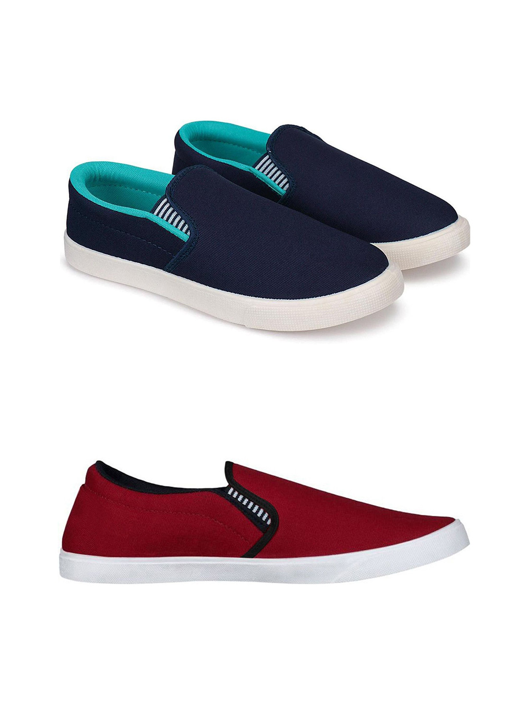 Spotwalk Men Pack Of 2 Pair Slip-On Sneakers