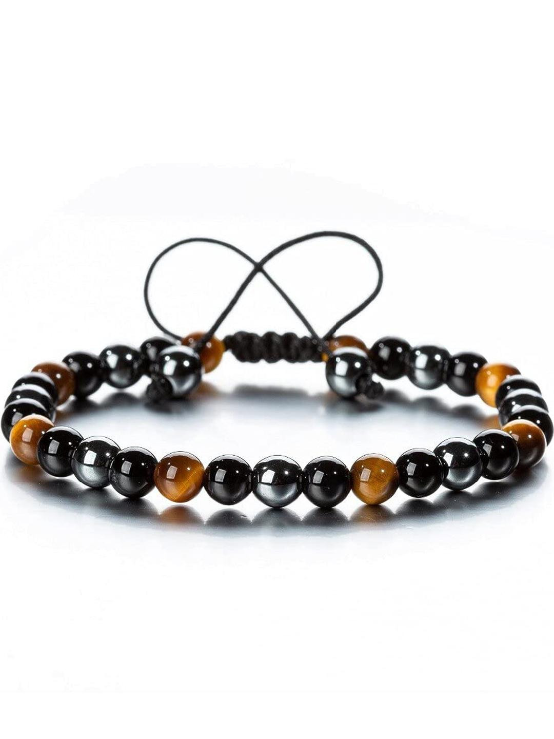 EDMIRIA Unisex Stones Beaded Drawstring Bracelet