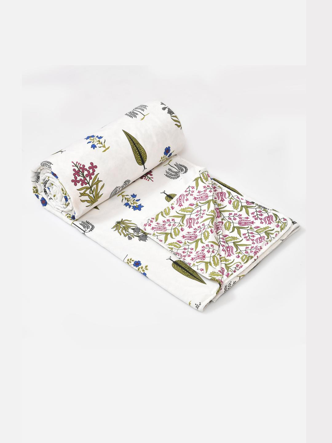 Shubastik Multicoloured Floral Mild Winter 120GSM Single Bed Dohar