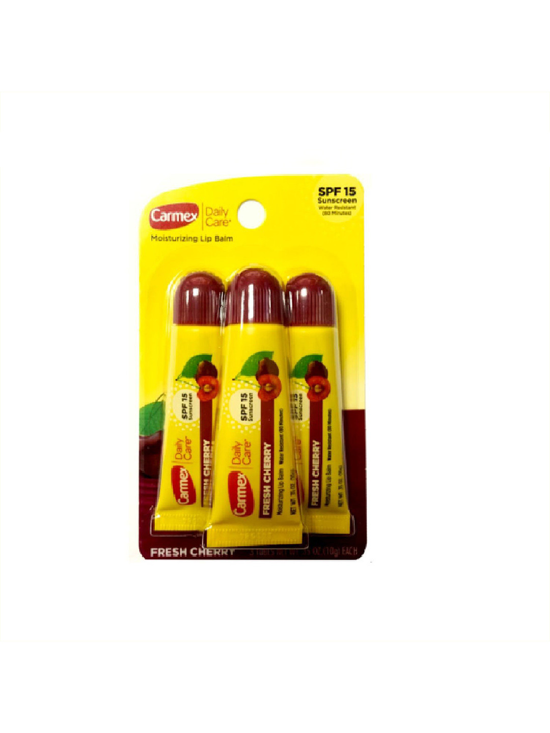 CARMEX Set Of 3 Daily Care Fresh Cherry Lip Balm -10 g Each