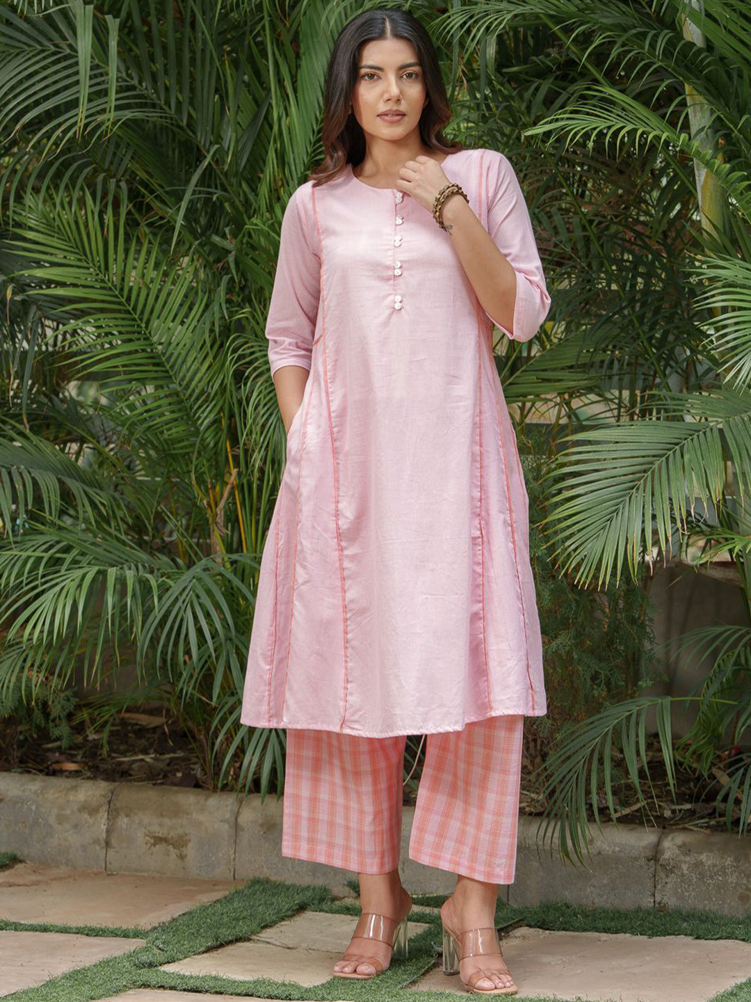 JITI Women Raahi Regular Pure Cotton Kurta with Palazzos
