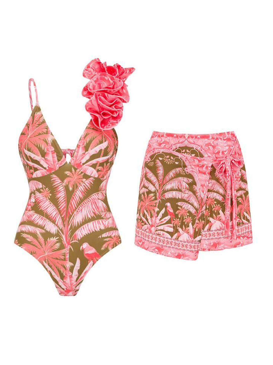 Miss Mosa By Akanksha  Kiana Swimsuit With Skirt