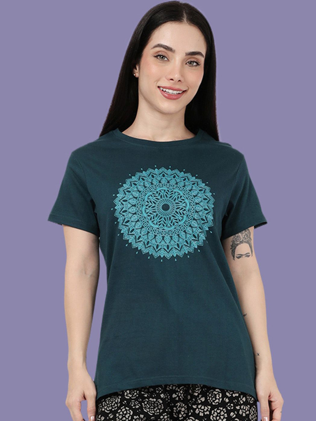 Kryptic Printed Relaxed Fit Pure Cotton Lounge T-Shirt
