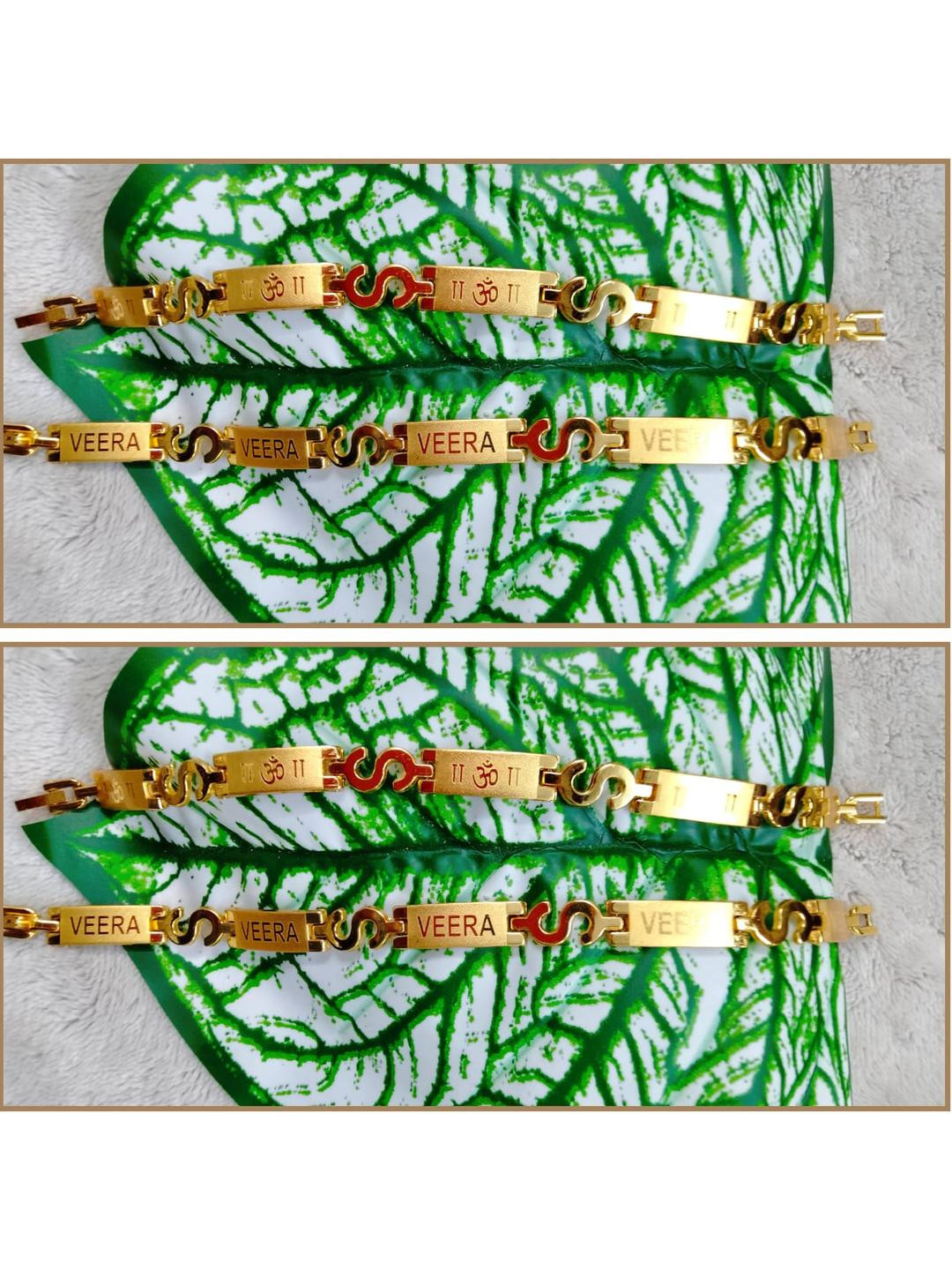 Shree enterprise Set of 4 Gold plated Rakhi bracelet