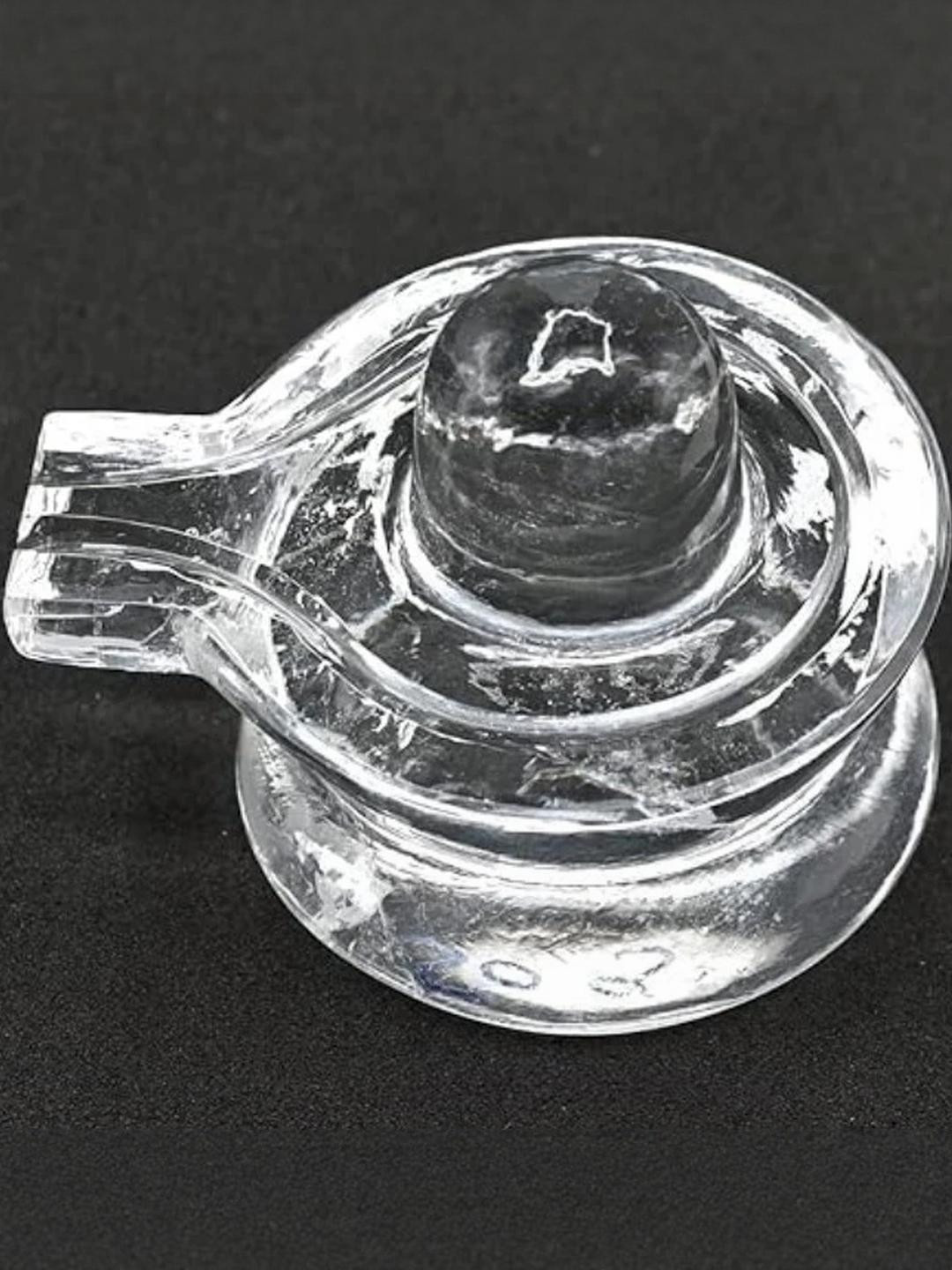 ASTRO-D Natural Quartz Crystal Sphatik Shivling Lord Shiva Lingam10-20 Gm