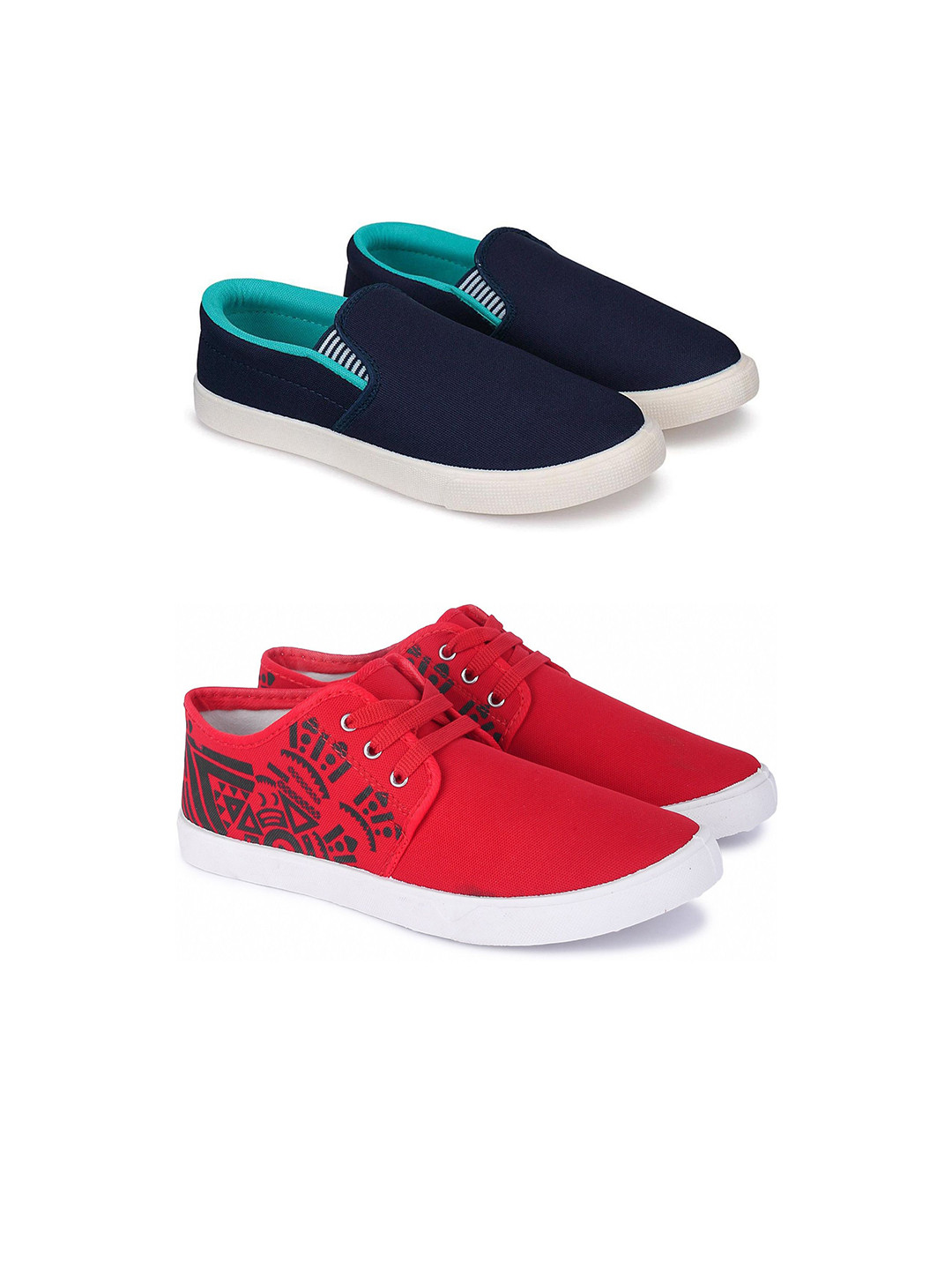 Spotwalk Men Set Of 2 Running Sports Shoes