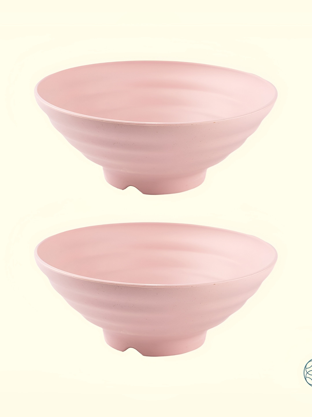 IRIDA NATURALS Pink 2 Pieces Wheat Straw Ramen Bowls 1.1L