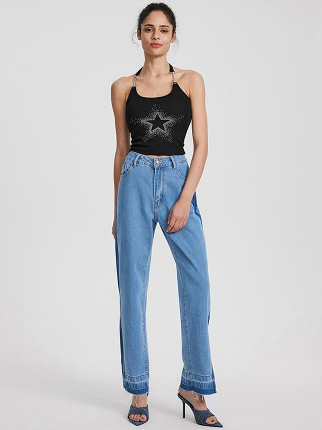 Miss Mosa By Akanksha  Blue Kai Statement Denim Jeans