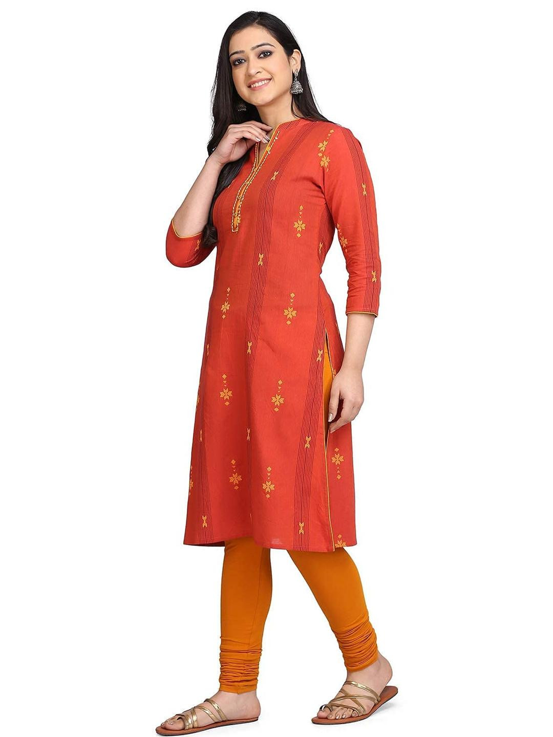 Rangavali Women Orange Kurtas