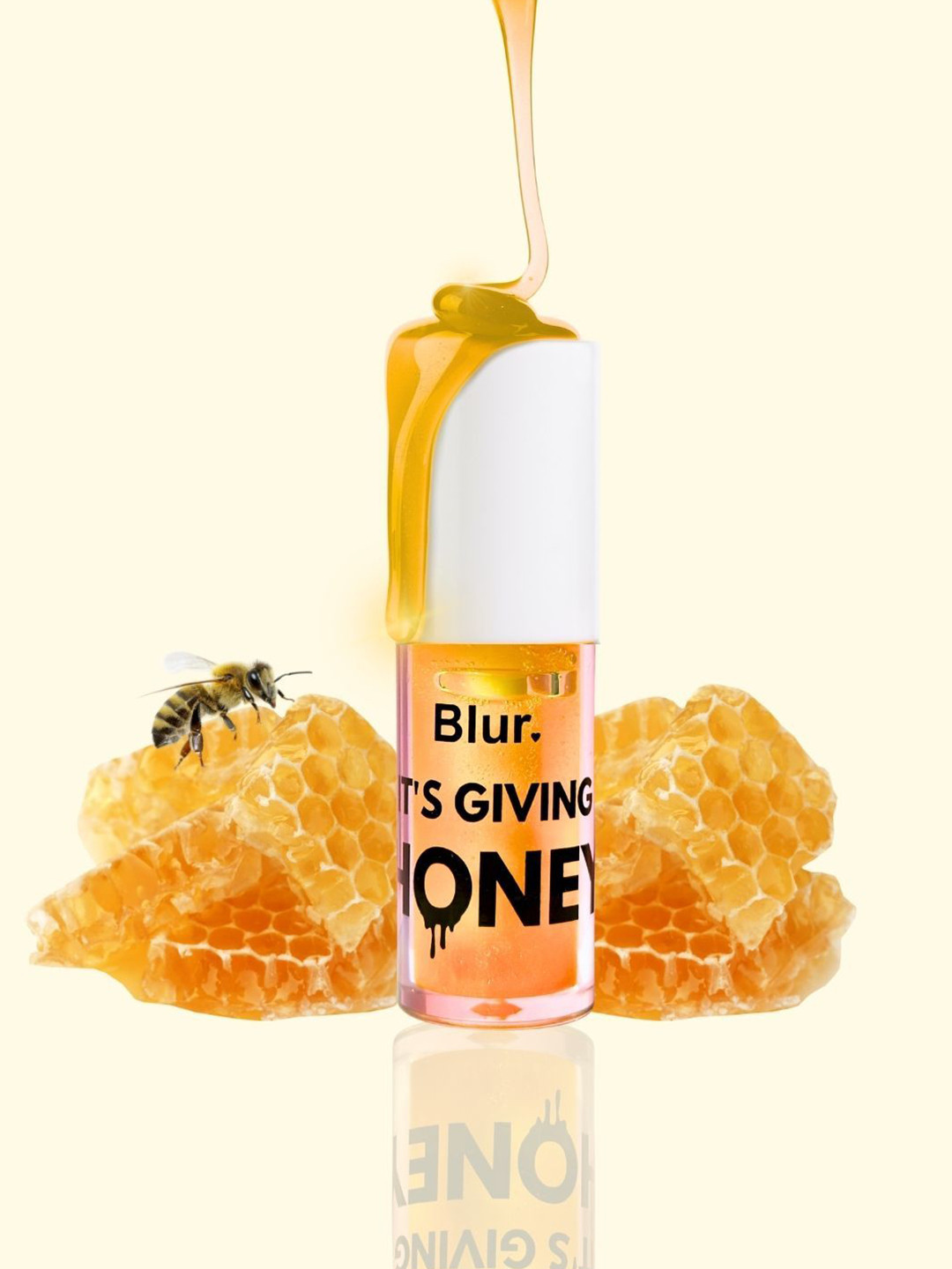 BLUR INDIA It's Giving Honey Juicy Lip Oil With Hyaluronic Acid - 3.5ml -Honey (Warm Gold)