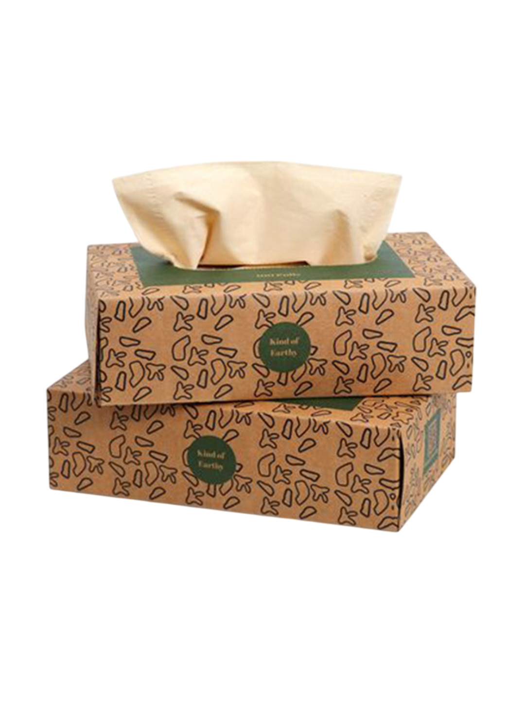 Kind of Earthy Set Of 2 Bamboo Facial Tissues Paper Box - 100 Pulls Each