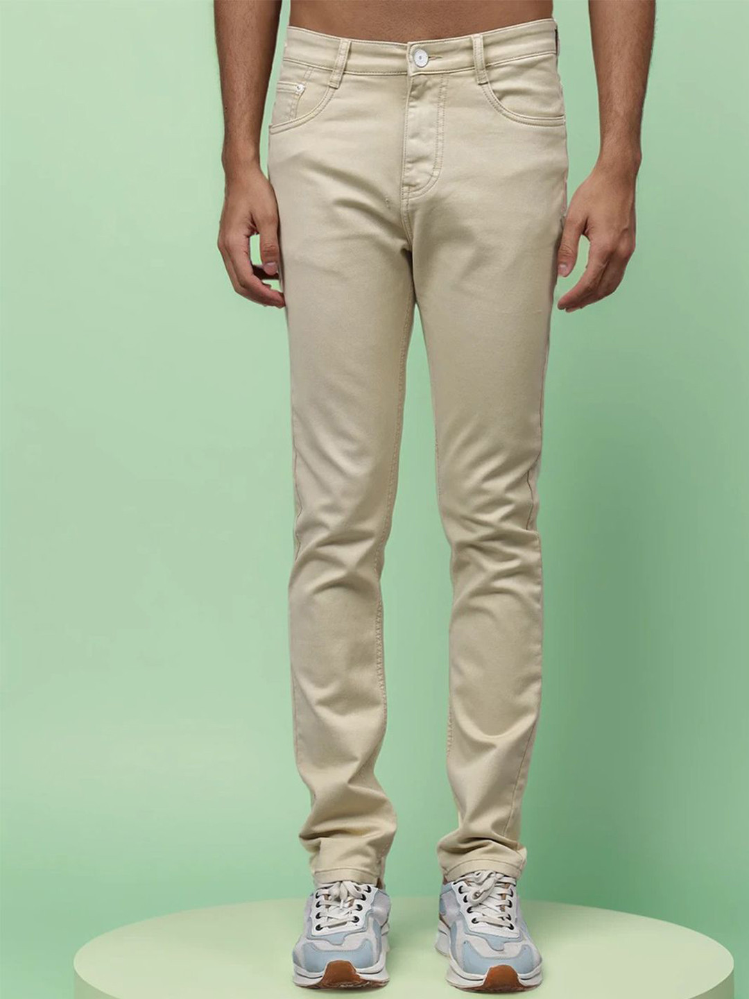 AWACK Men Comfort Regular Fit High-Rise Pure Cotton Denim Stretchable Jeans