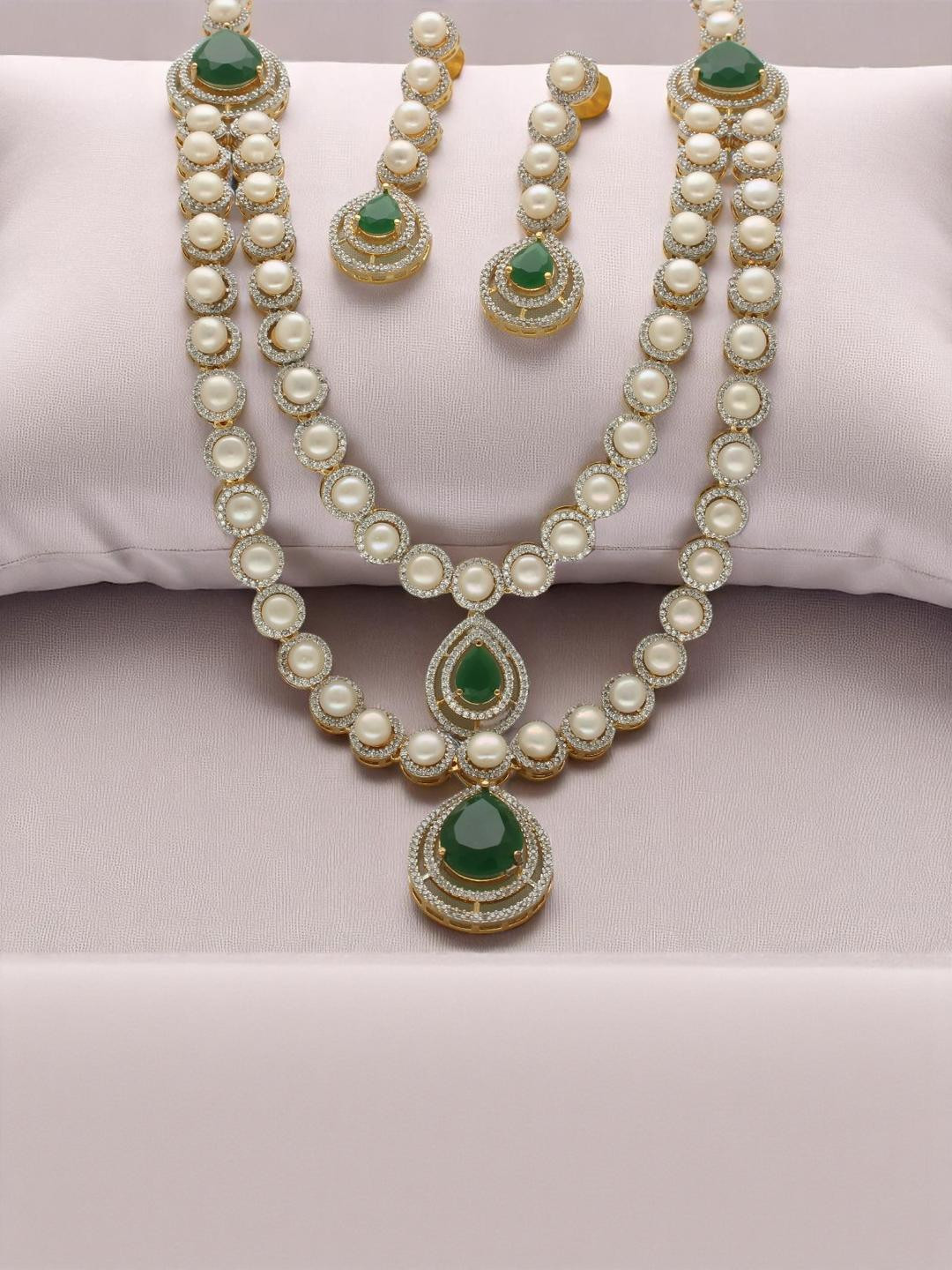 Sri Jagdamba Pearls Queenmare Elegance Pearl Necklace Set