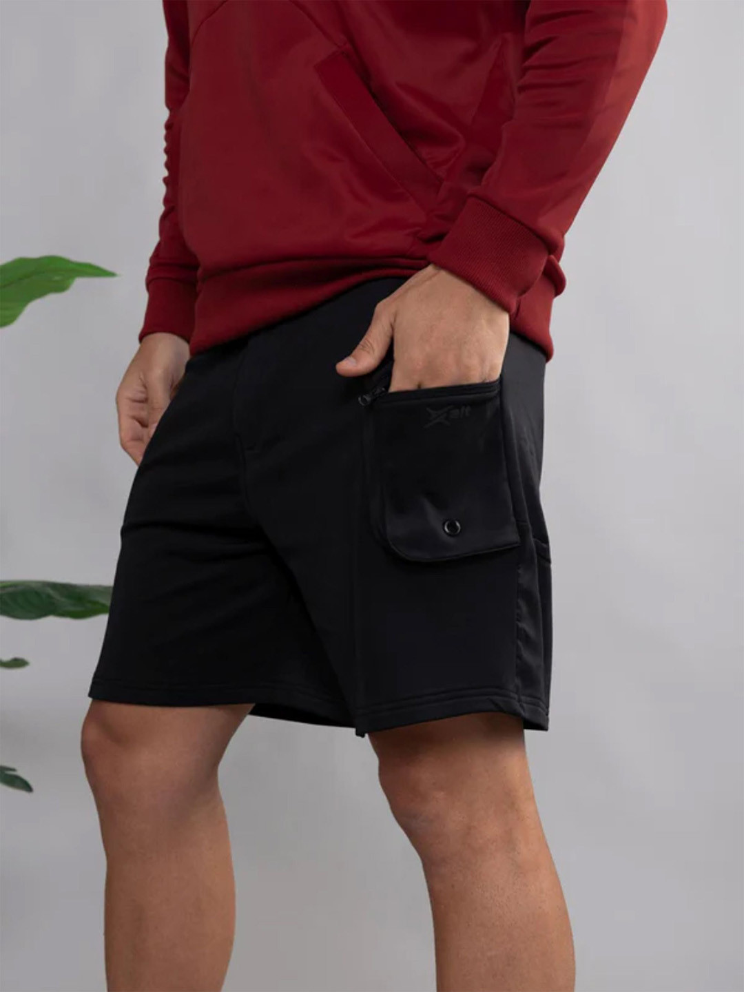 Xalt Life Men Flex Terrain Antimicrobial Relaxed Fit Mid-Rise Shorts