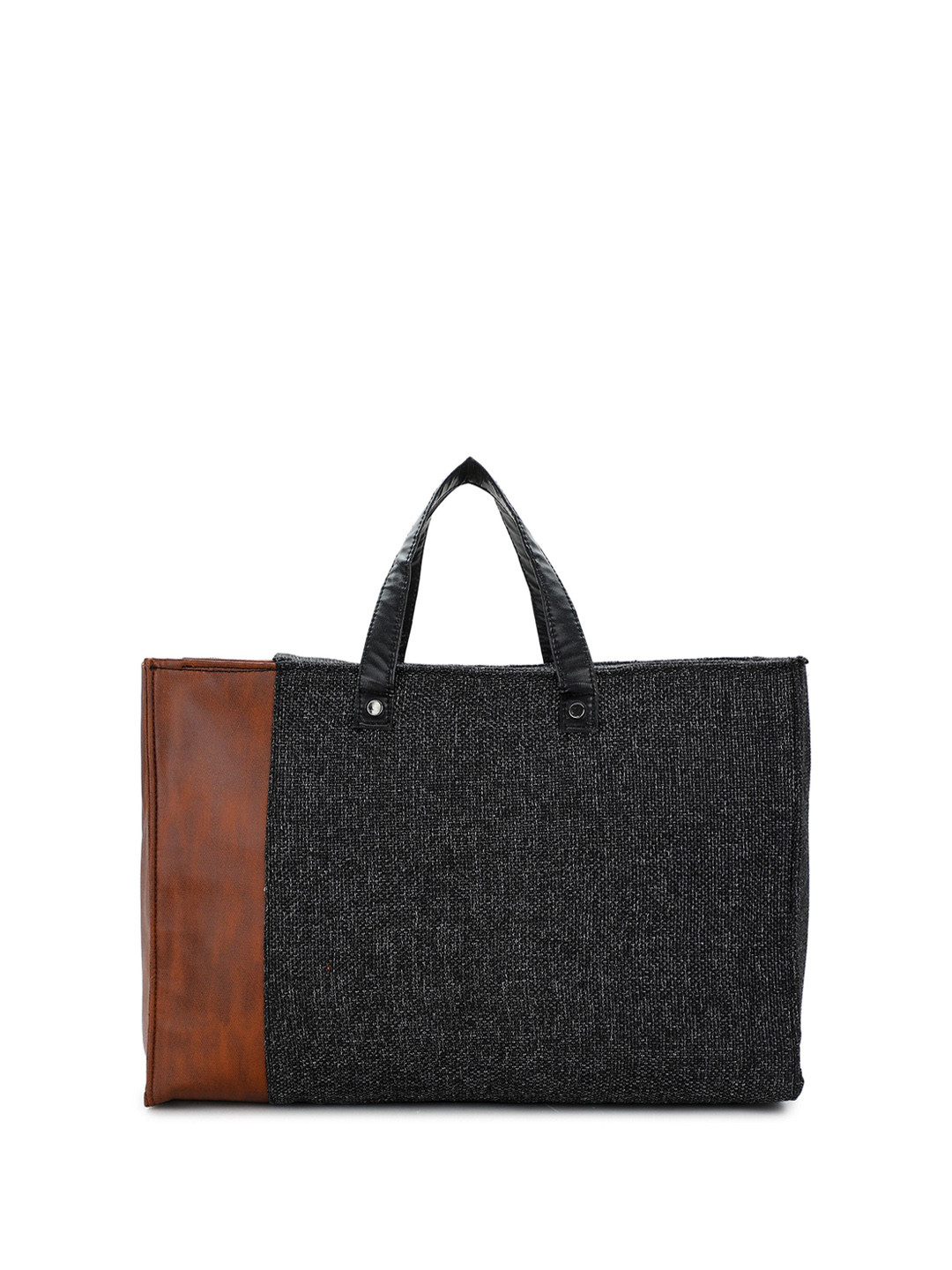 AZYEEA Unisex Colourblocked Oversized Structured Tote Bag