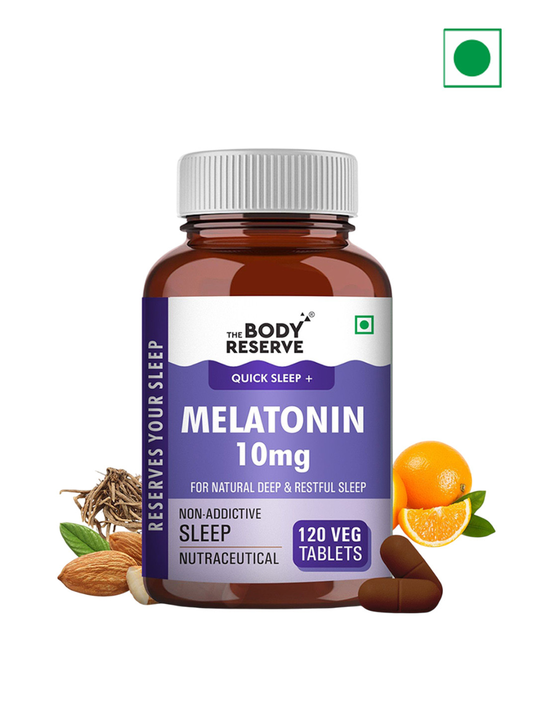 The Body Reserve Melatonin 10 mg - 120 Tablets