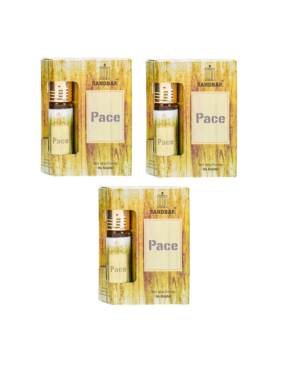 SANDBAR Set Of 3 Pace Non Alcohol Attar - 6 ml Each