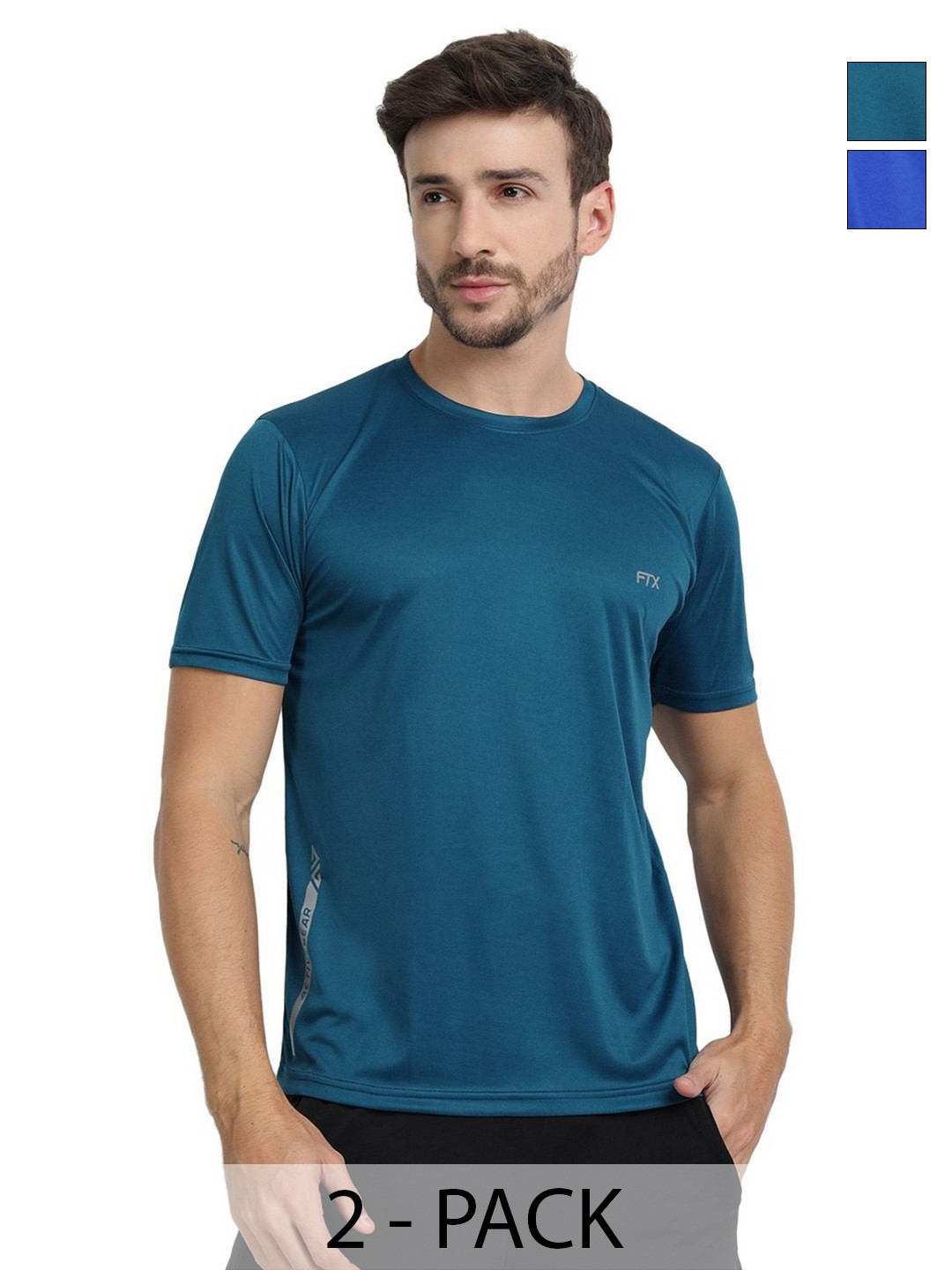 FTX Pack Of 2 Round Neck Dri-FIT T-Shirts